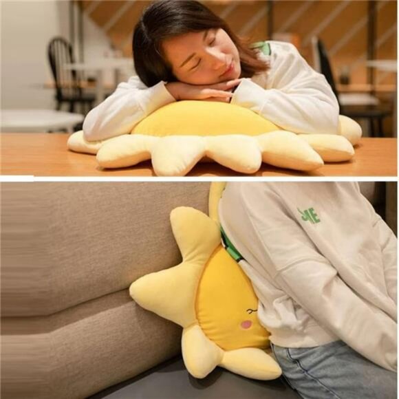 Oversized Sun Floor Pillow Plush Cushion 22 inch Round Throw Pillow for Kids Roo - Picture 6 of 8